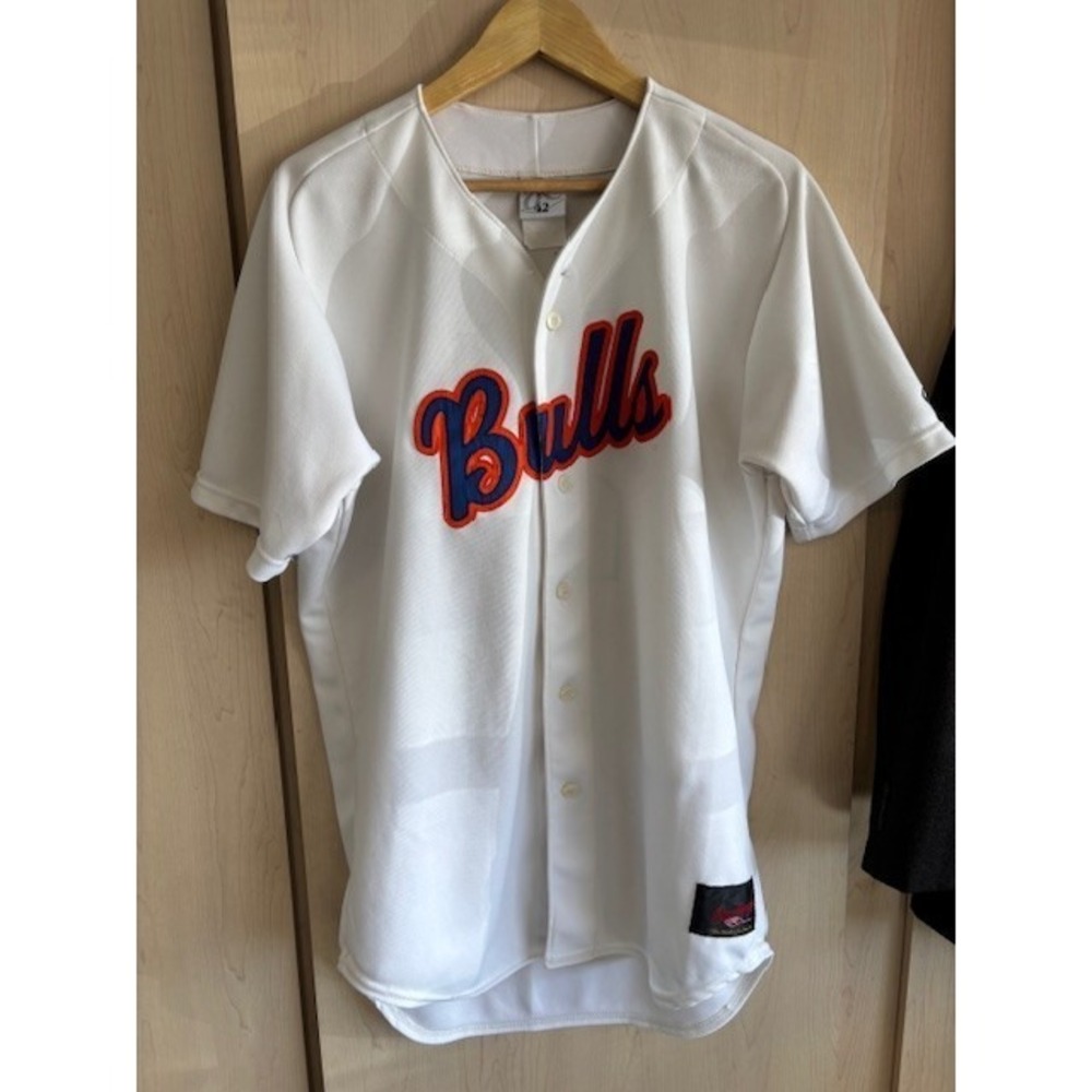 VTG Durham Bulls Rawlings Button Up Jersey Baseball Stitch Mens 42 LG-XL